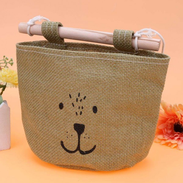 One Layer Pocket Canvas Storage Bag Back Door Wall Hanging Bag