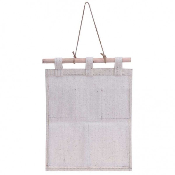 Cotton and Linen Storage Iron Tower Five Pockets Hanging Bag