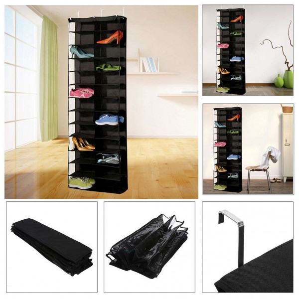 26 Pockets Hanging Organizer Shoes Bag Holder Door Back Storage Bags