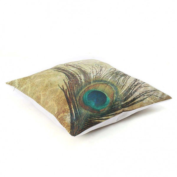 Peacock Linen Pillowcase Throw Pillow Cover Cushion Cover Home Decor