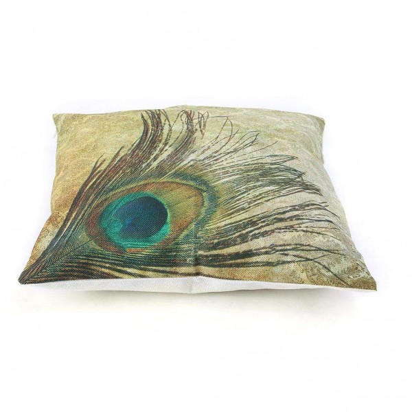 Peacock Linen Pillowcase Throw Pillow Cover Cushion Cover Home Decor