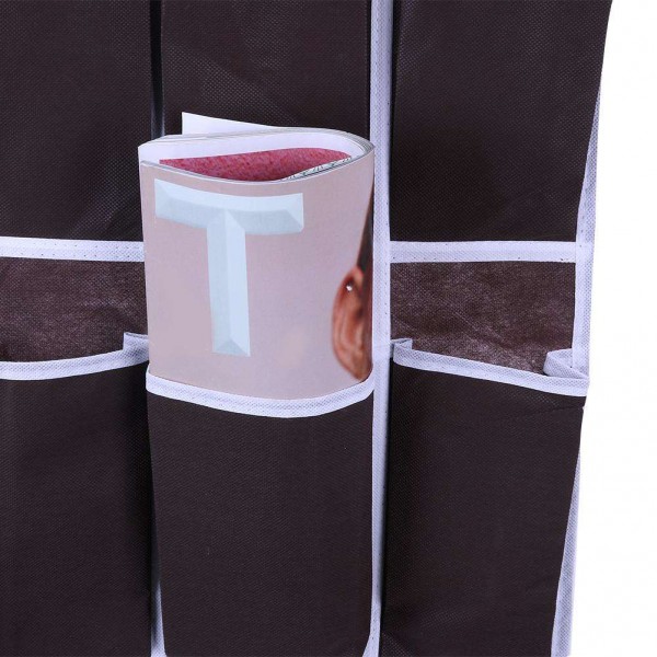 24 Pockets Non-Woven Hanging Storage Bag Behind Doors Shoes Sorting Bag