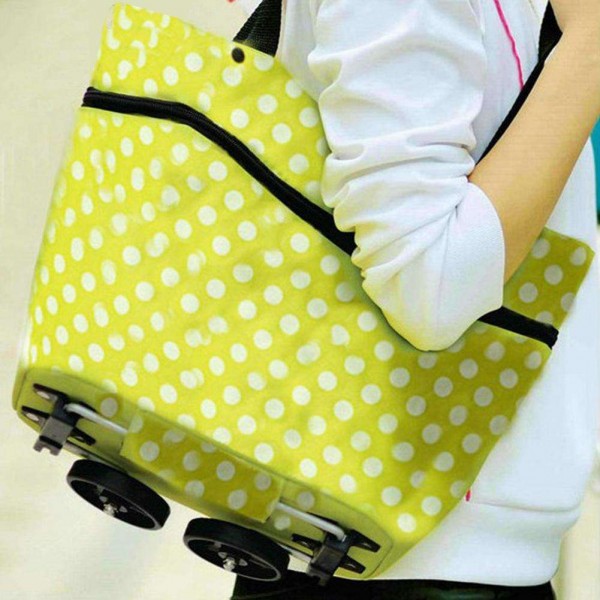 Foldable Shopping Trolley Bag Wheel Cart Tote Grocery Handbag