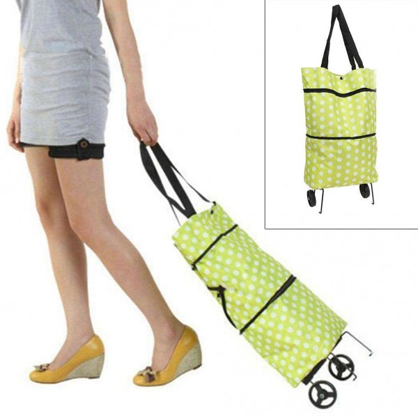 Foldable Shopping Trolley Bag Wheel Cart Tote Grocery Handbag