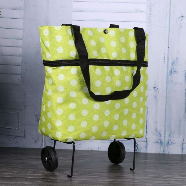 Foldable Shopping Trolley Bag Wheel Cart Tote Grocery Handbag