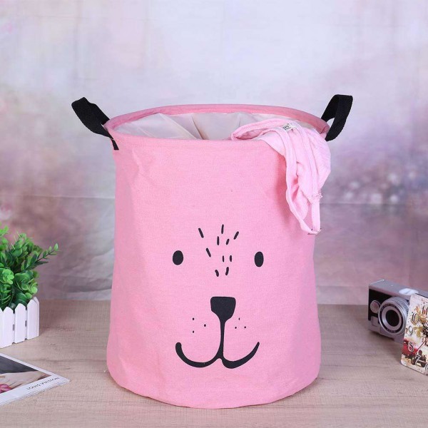 Fold Waterproof Cotton Linen Drawstring Dirty Clothes Storage Bag