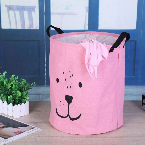 Fold Waterproof Cotton Linen Drawstring Dirty Clothes Storage Bag