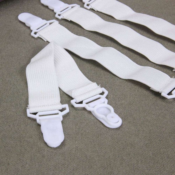 4pcs Bed Sheets Buckle Table Cloth Clip Anti-Slip Fixed Belt Elastic Band