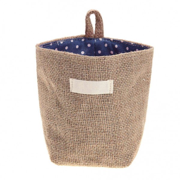 Jute Storage Bag Basket Organizer with H...