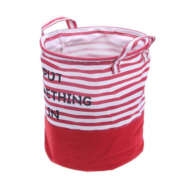 Foldable Washing Laundry Basket Hamper Cotton Linen Clothes Storage