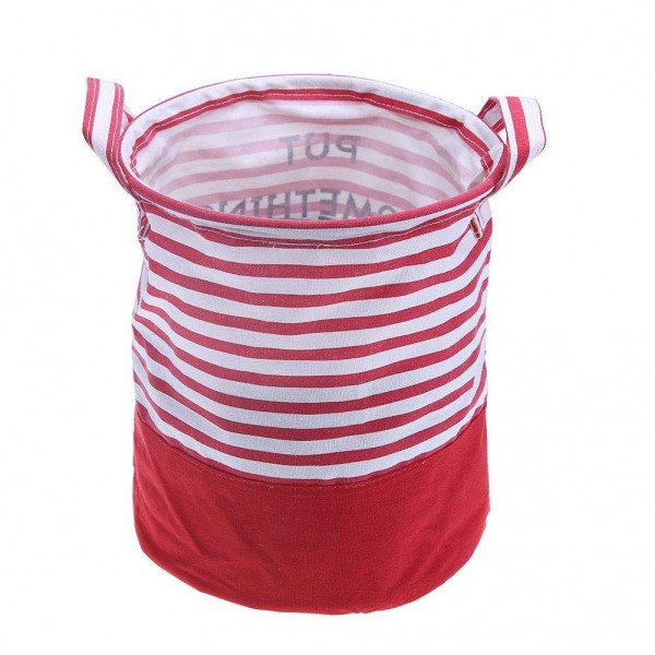 Foldable Washing Laundry Basket Hamper Cotton Linen Clothes Storage