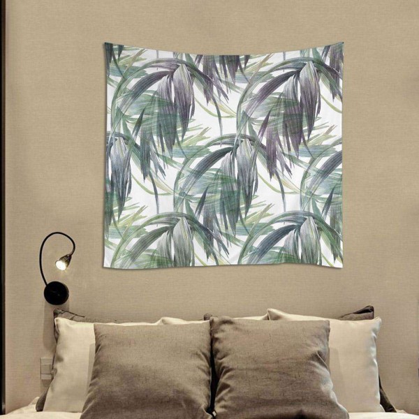 Green Leaf Polyester Tapestry Beach Towel Wall Hanging Blanket Tablecloth