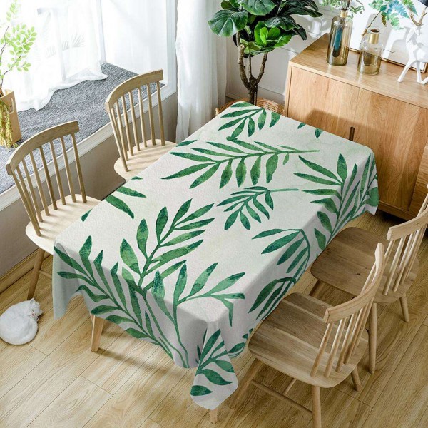 Leaves Waterproof Oil Proof Table Cloth Polyester Tablecloth Table Cover