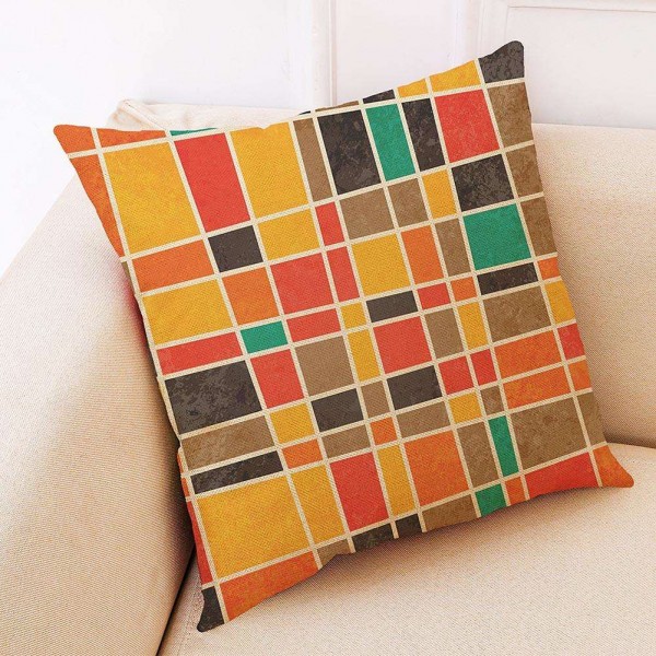 Geometric Print Pillowcase Cotton Linen Pillow Cover Home Car Decorative