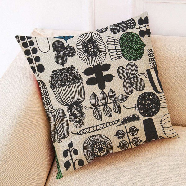 Geometry Printed Pillowcase Cotton Linen Pillow Case Cover Car Home Throw