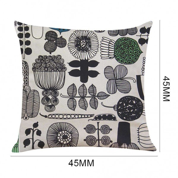 Geometry Printed Pillowcase Cotton Linen Pillow Case Cover Car Home Throw