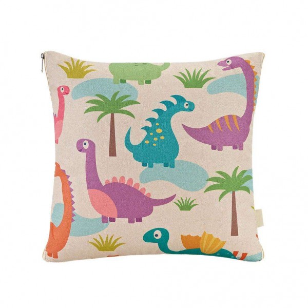 Cartoon Flax Pillow Cusion Quilt Dual Us...