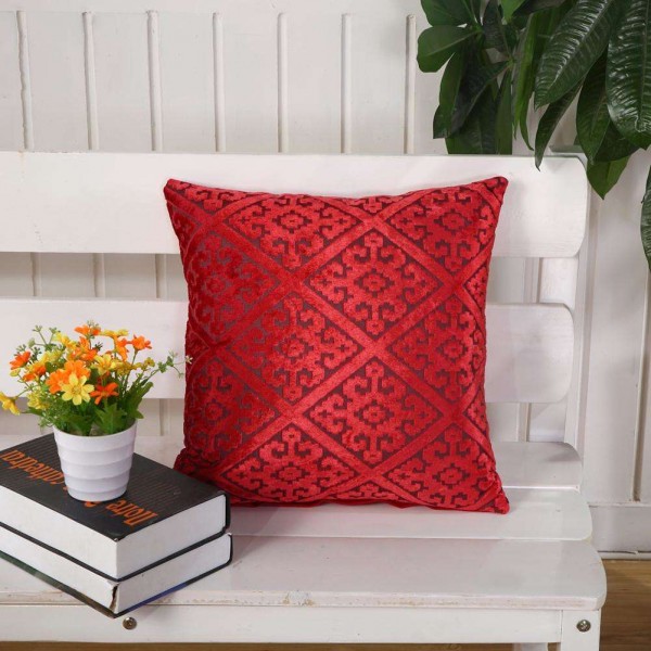 Woven Linen Pillow Waist Cushion Cover Pillowcase Car Home Decor