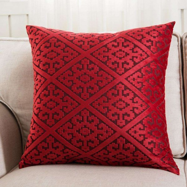 Woven Linen Pillow Waist Cushion Cover Pillowcase Car Home Decor