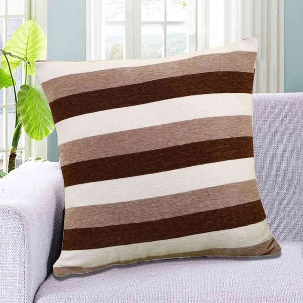 Chenille Fabric Sofa Throw Pillow Waist Cushion Cover Pillowcase