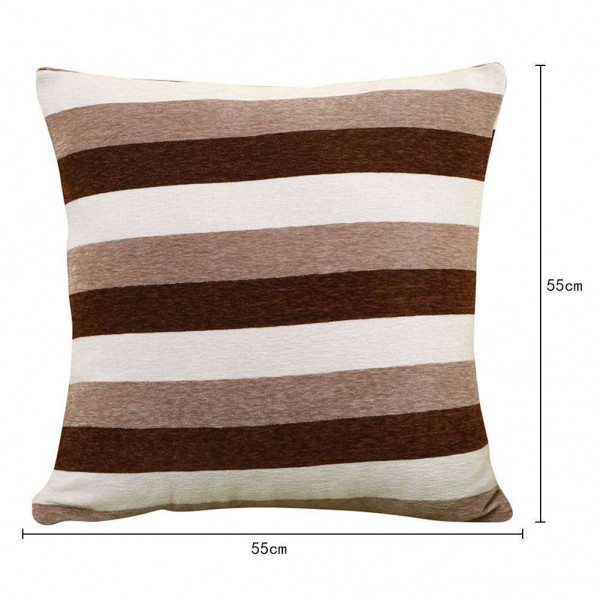 Chenille Fabric Sofa Throw Pillow Waist Cushion Cover Pillowcase