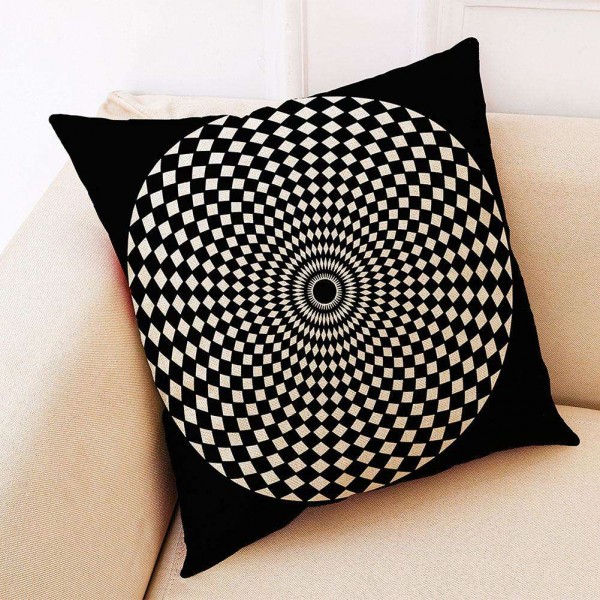 Geometric Printing Linen Cushion Pillow Cover Sofa Seat Car Pillowcase