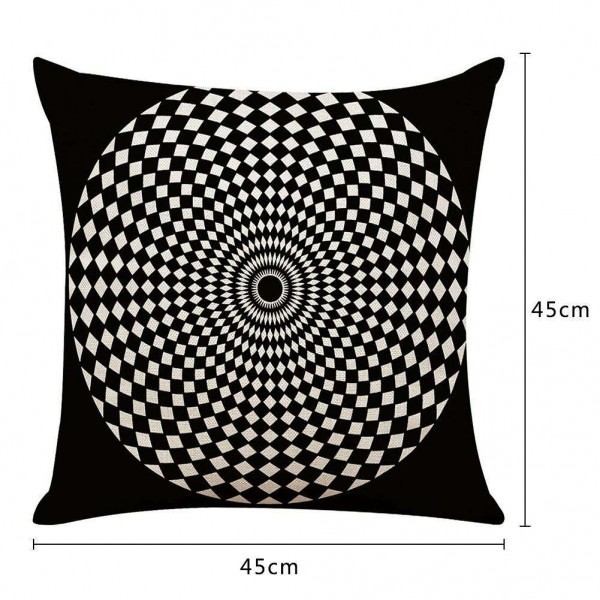 Geometric Printing Linen Cushion Pillow Cover Sofa Seat Car Pillowcase