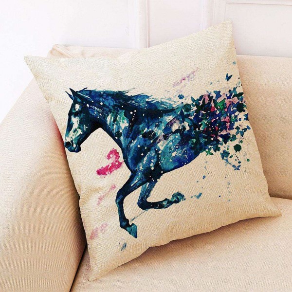 Breathable Sweat Absorption Linen Printed Pillowcase Cushion Pillow Cover