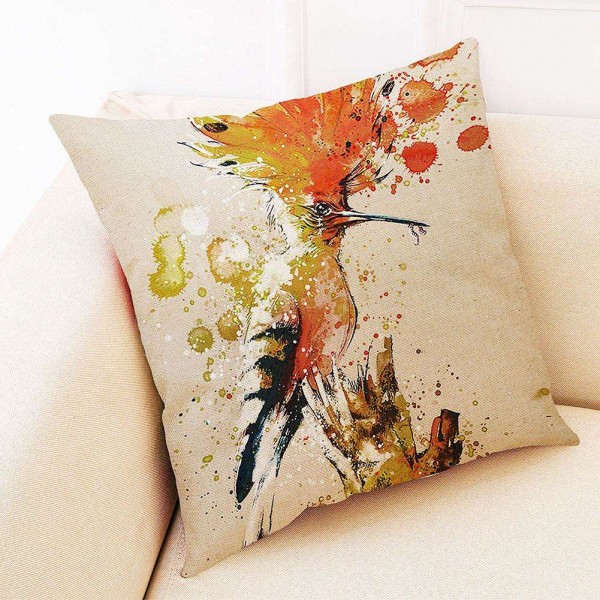 Flower Bird Printed Sweat Absorption Breathable Pillowcase Pillow Cover