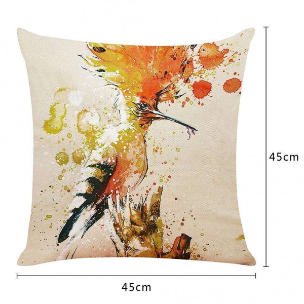 Flower Bird Printed Sweat Absorption Breathable Pillowcase Pillow Cover