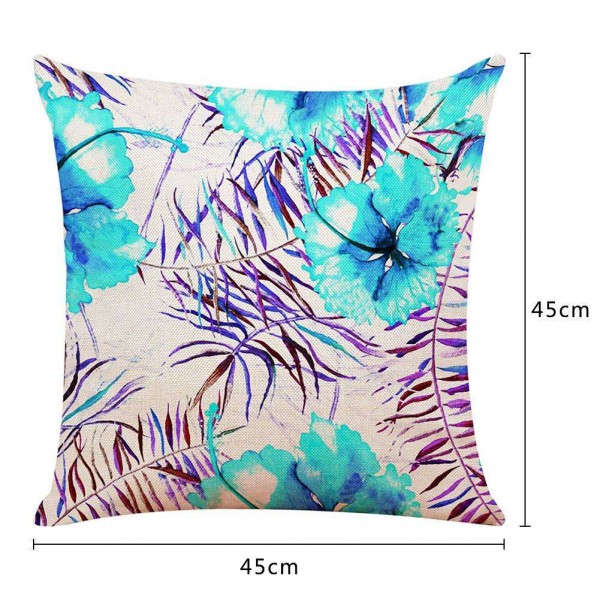 1pc Cotton Linen Pillowcover Floral Printed Pillowcase Watercolor Slip