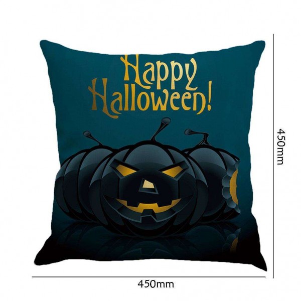 Halloween Pumpkin Linen Breathable Pillow Cover Pillowcase Cushion Wrap