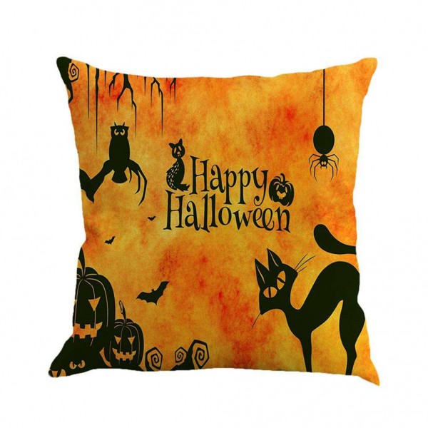 1pc Halloween Linen Pillowslip Horror Bat Fairy Pillowcase Sofa Cushion