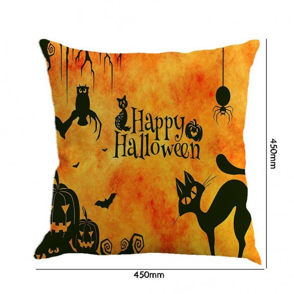 1pc Halloween Linen Pillowslip Horror Bat Fairy Pillowcase Sofa Cushion