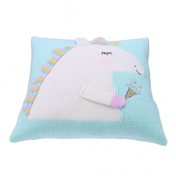 Baby Kids Cute Cartoon Sofa Cushion Cover Knitted Pillow Cover Decor