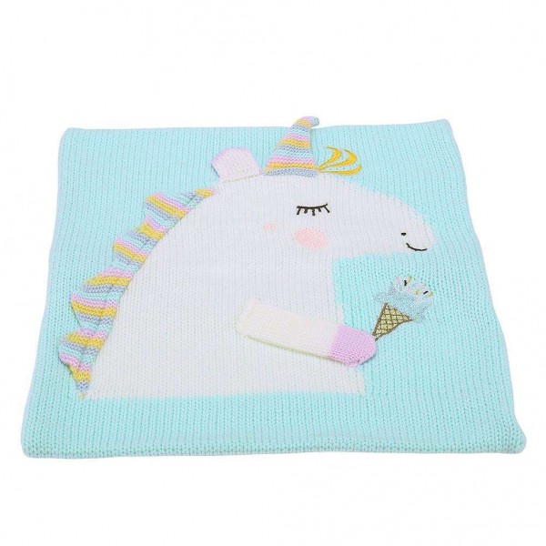 Baby Kids Cute Cartoon Sofa Cushion Cover Knitted Pillow Cover Decor