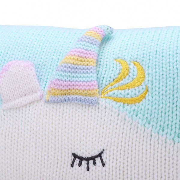 Baby Kids Cute Cartoon Sofa Cushion Cover Knitted Pillow Cover Decor