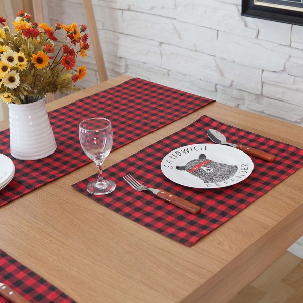 Plaid Cotton Linen Placemat Dining Table Mat Disc Bowl Pads Coasters Decor