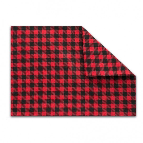 Plaid Cotton Linen Placemat Dining Table Mat Disc Bowl Pads Coasters Decor