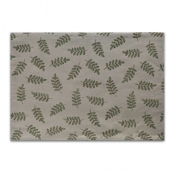 Cotton Place Mat Dinner Table Heat Proof Green Leaf Mats Cup Pads Coaster