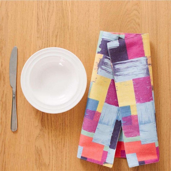 Rectangle Colorful Plaid Cotton Linen Placemat Dining Table Mat Coasters