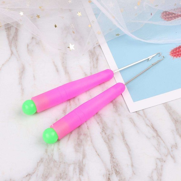 Plastic Handle Single Head Crochet Hook with Large Tongue Sewing Needles