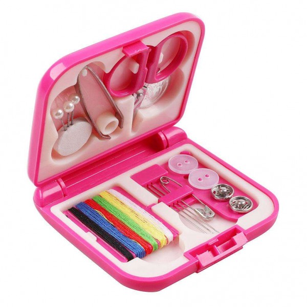 Portable Home Travel Plastic Sewing Kits Needle Threads Box Set Storage Box