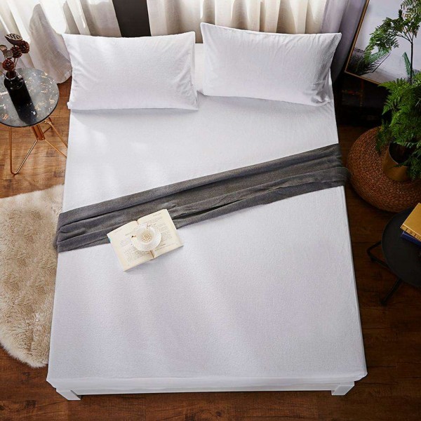 Waterproof Mattress Protector Changing Mat Fitted Sheet Solid Bedspread