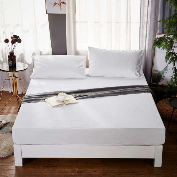 Waterproof Mattress Protector Changing Mat Fitted Sheet Solid Bedspread