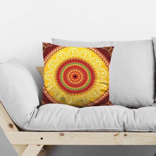 Circle Geometry Printed Throw Pillow Case Sofa Chair Waist Cushion Cover