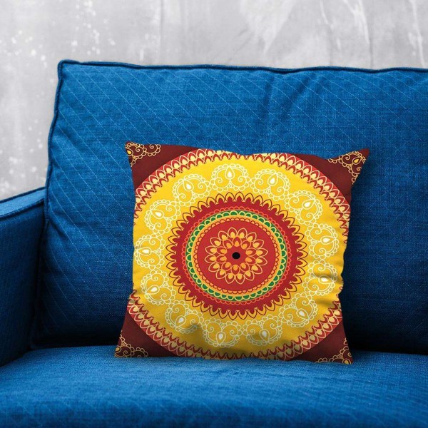 Circle Geometry Printed Throw Pillow Case Sofa Chair Waist Cushion Cover