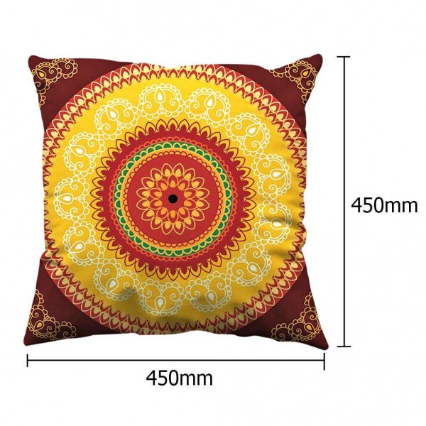 Circle Geometry Printed Throw Pillow Case Sofa Chair Waist Cushion Cover