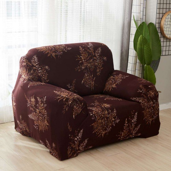 Maple Leaf Printed Tight Wrap Slipcovers Elastic Sofa Couch Cover