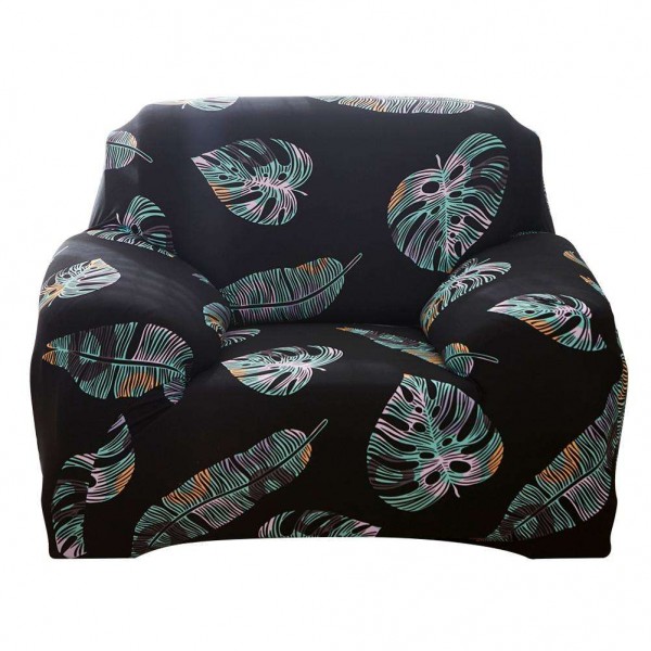 Big Leaf Print Tight Wrap Slipcovers Ela...